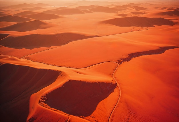 Minimalist landscape from above