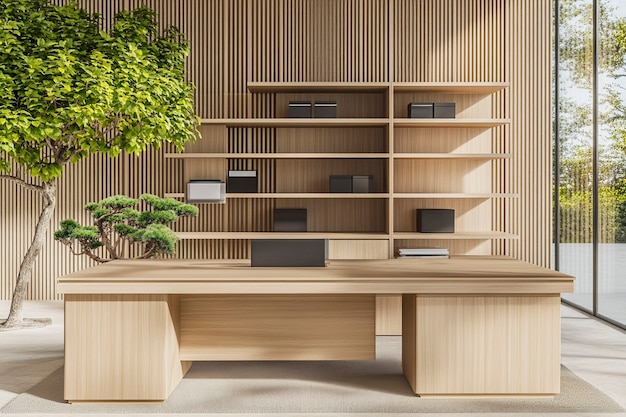 Free Photo minimalist office interior design