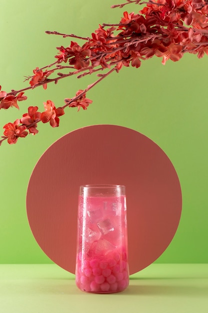 Free photo minimalist still life of asian tea