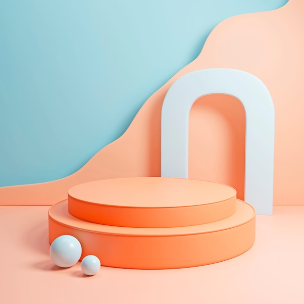 Free photo minimalistic scene with 3d podium