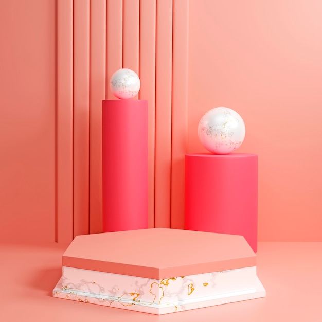 Free photo minimalistic scene with 3d podium