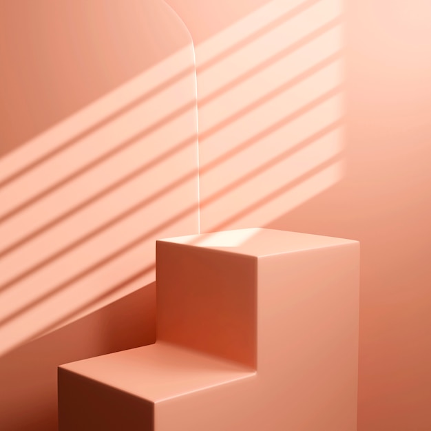 Minimalistic scene with 3d podium