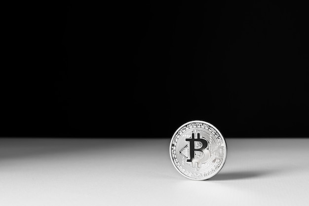 Minimalistic still life arrangement with cryptocurrency