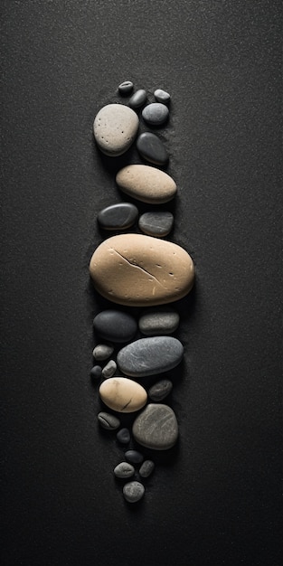 Free photo minimalistic zen stone background