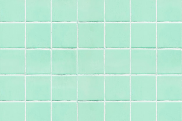 Free photo mint green tiles textured background