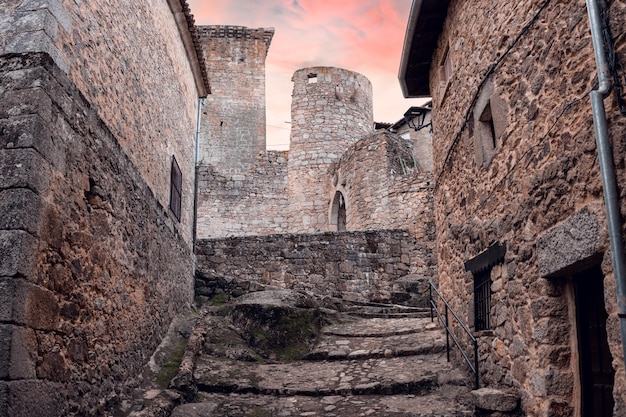 Free Photo miranda del castaar spain  december 5 2021 panoramic view of the town of miranda del castaar medieval city in the province of salamanca