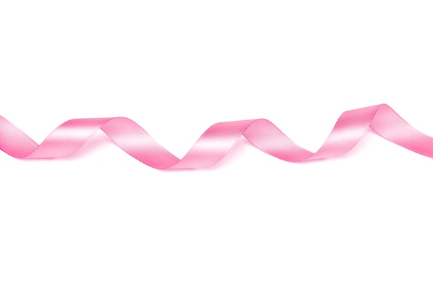 Free photo mix pink ribbon on a white background