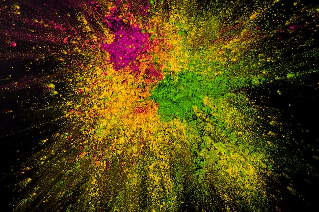 Mixed abstract holi powder backdrop