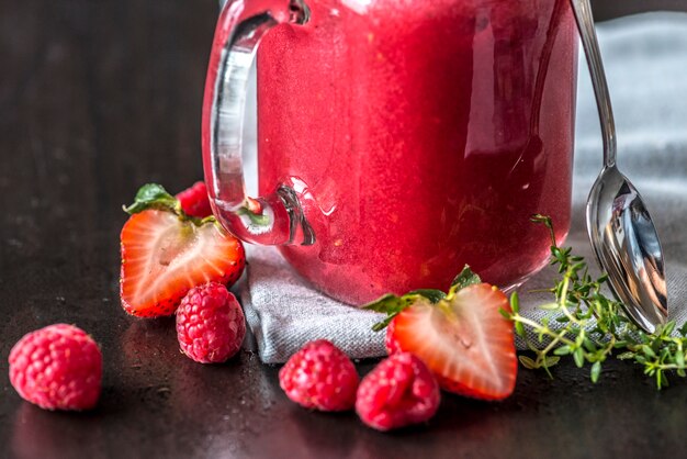 Mixed berry smoothie summer drink