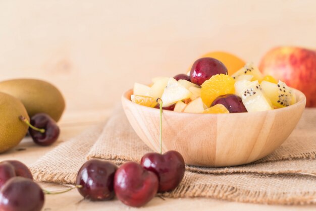 mixed sliced fruit