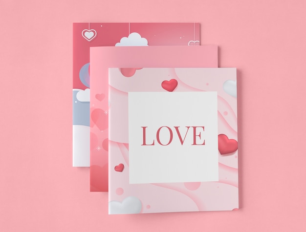 Free Photo mixed valentines cards