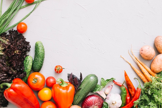 Free Photo mixed vegetables pile