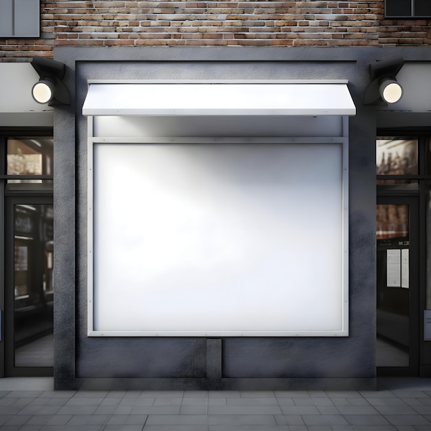 Free photo mock up of a blank billboard in a cafe 3d render