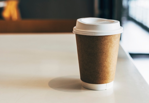 Mockup of a disposable coffee cup