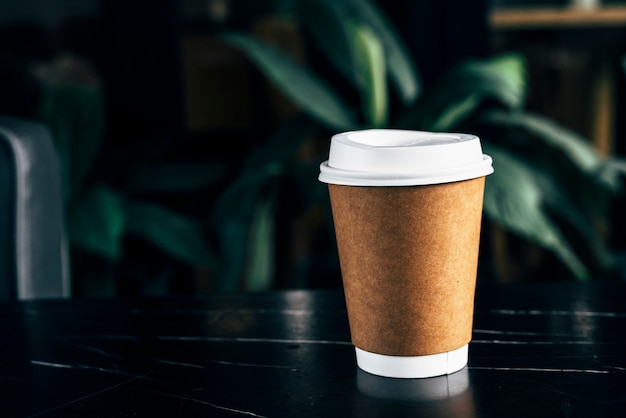 Mockup of a disposable coffee cup