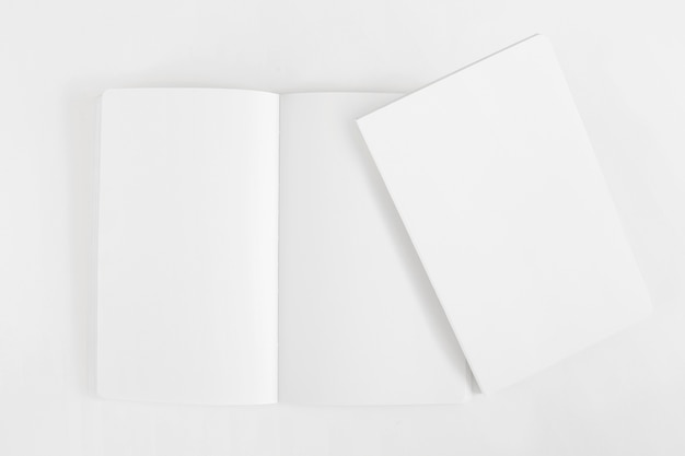 Free photo mockup of two blank booklets