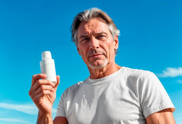 Model holding zero waste beauty product