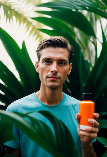 Model holding zero waste beauty product