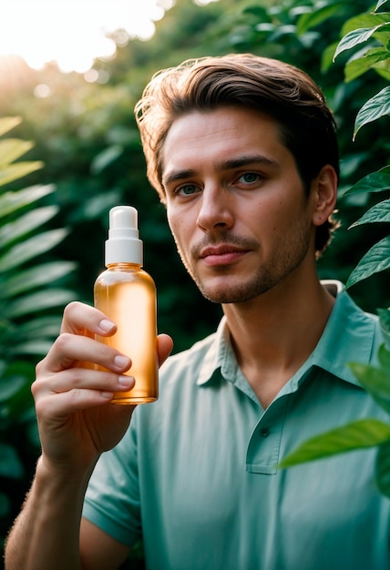 Model holding zero waste beauty product