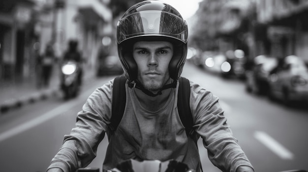 Free Photo model with motorcycle helmet