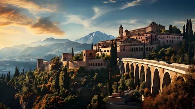 modern alhambra concept cityscape