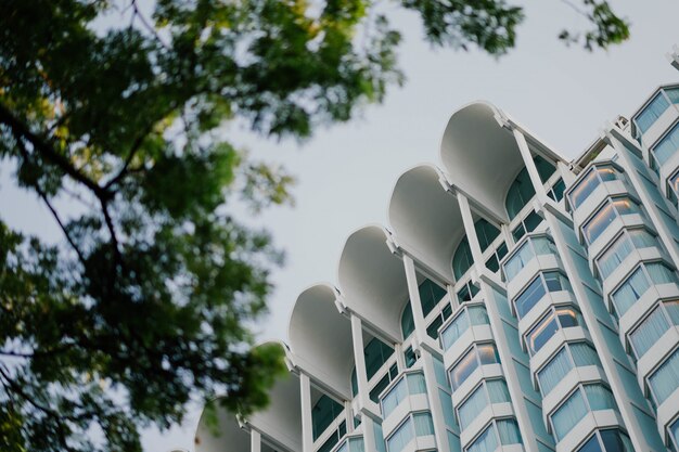 Modern building  seen from below