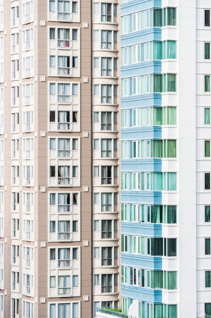 Free Photo modern buildings with brown and white facades