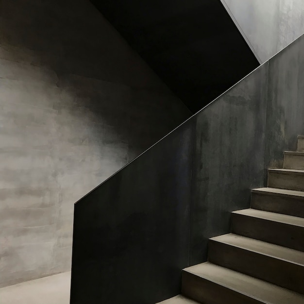 Modern concrete staircase