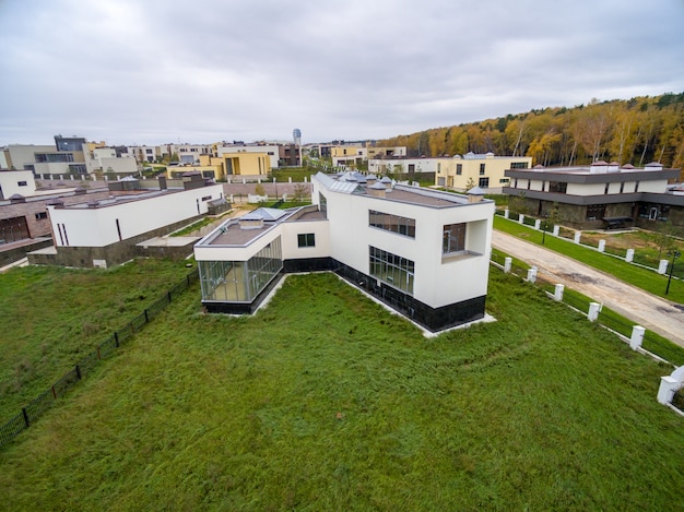 Modern country houses under construction