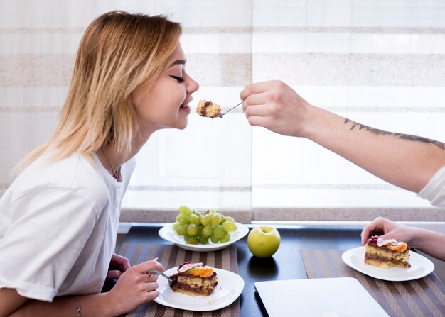 Modern couple in kitchen