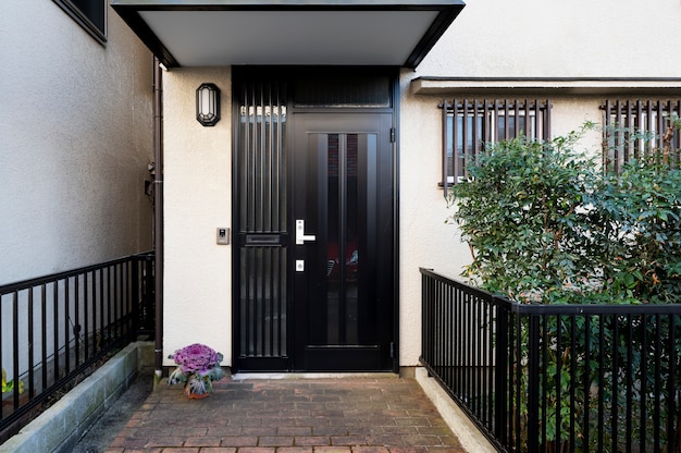 Modern house entrance japanese building