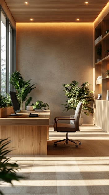 Modern and minimalist office