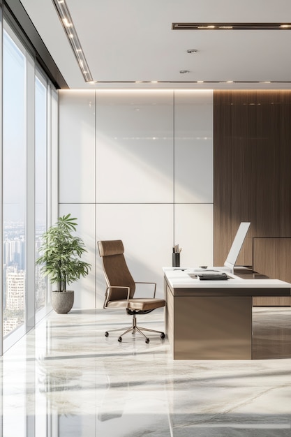 Free Photo modern and minimalist office