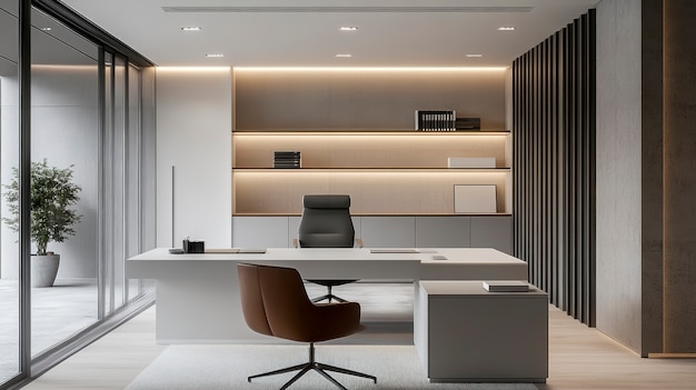 Modern and minimalist office