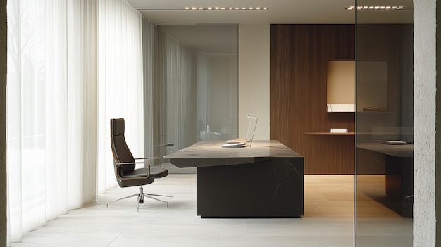 Modern and minimalist office