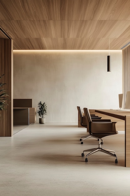 Modern and minimalist office