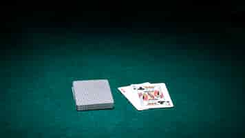 Free photo modern poker cards composition