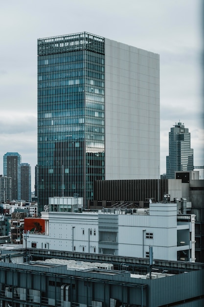 Free Photo modern skyscrapers in japan business district