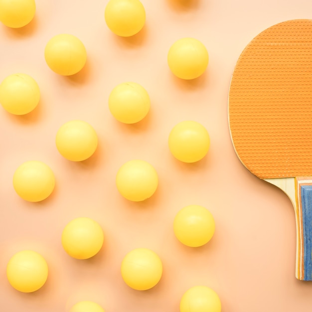 Free photo modern sport composition with ping-pong elements