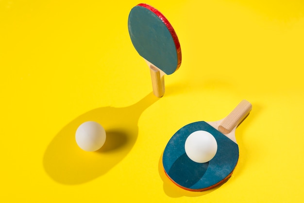 Free photo modern sport composition with ping pong elements