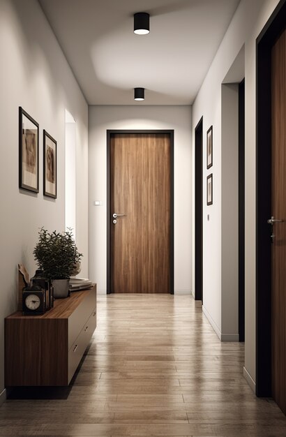 Modern styled entryway