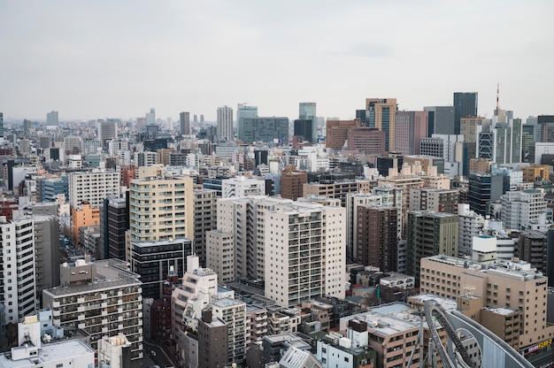 Free Photo modern tokyo street background