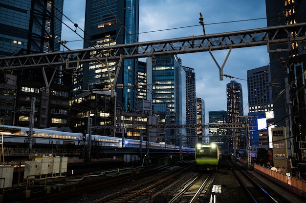 Modern tokyo street background