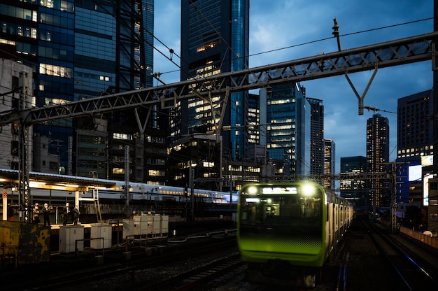 Modern tokyo street background