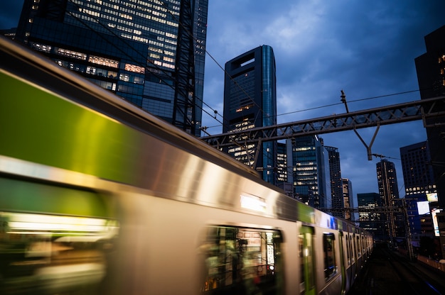 Free photo modern tokyo street background