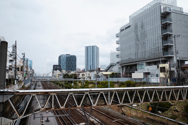 Modern tokyo street background