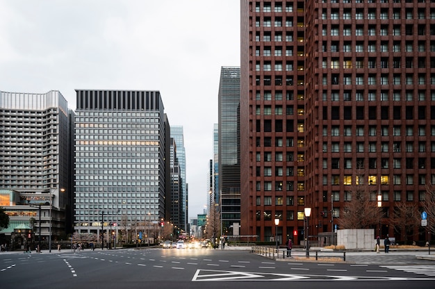 Modern tokyo street background