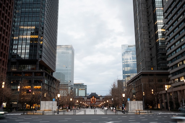 Modern tokyo street background