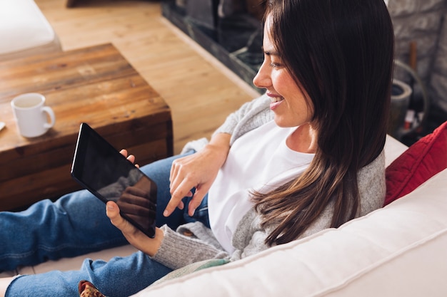 Modern woman using tablet