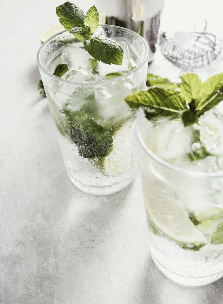 Mojito with ingredients